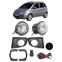 Kit Farol de Milha Neblina Fiat Idea 2006 2007 2008 2009 2010 - Interruptor Alternativo