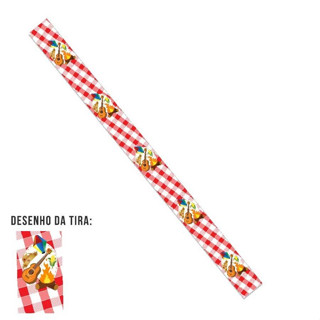 Tira Fina Quadriculada Vermelha Festa Junina - 5 Uni - Rizzo em Oferta na Shopee
