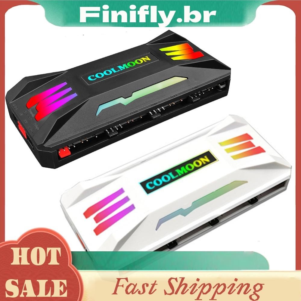 Controlador RGB 4Pin PWM 5V 3Pin ARGB Controle Remoto Da Caixa Do Ventilador Para PC