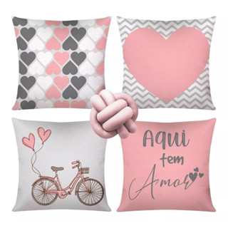 Kit 04 Capa De Almofada Decorativa e Nozinho Escandinavo Luxo em Oferta na Shopee