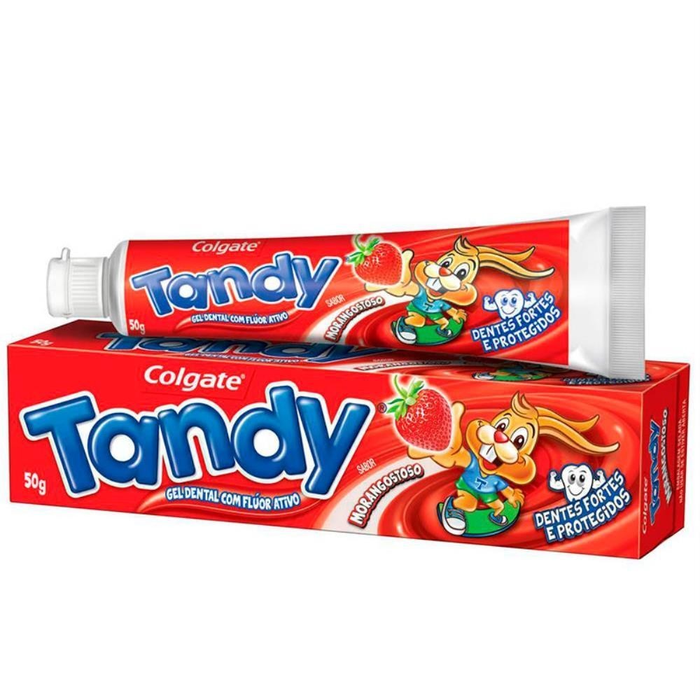 TANDY KIDS CREME DENTAL SABOR MORANGO COM 50G em Oferta na Shopee