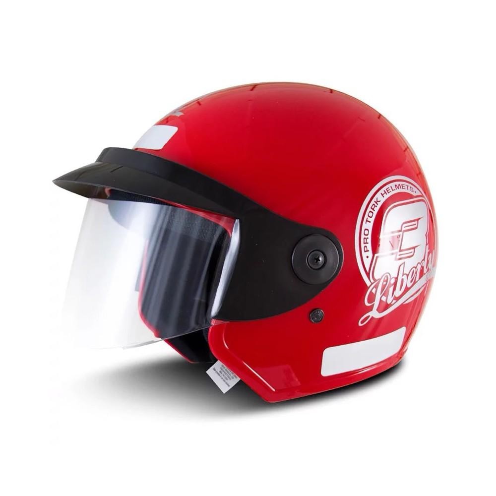 Capacete Moto Pro Tork Liberty Three Vermelho 58 em Oferta na Shopee