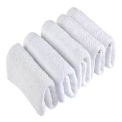 Kit 5 Toalhas de Rosto Branca Salão de Beleza 100% Algodão 40 x 65 cm Beira Rio