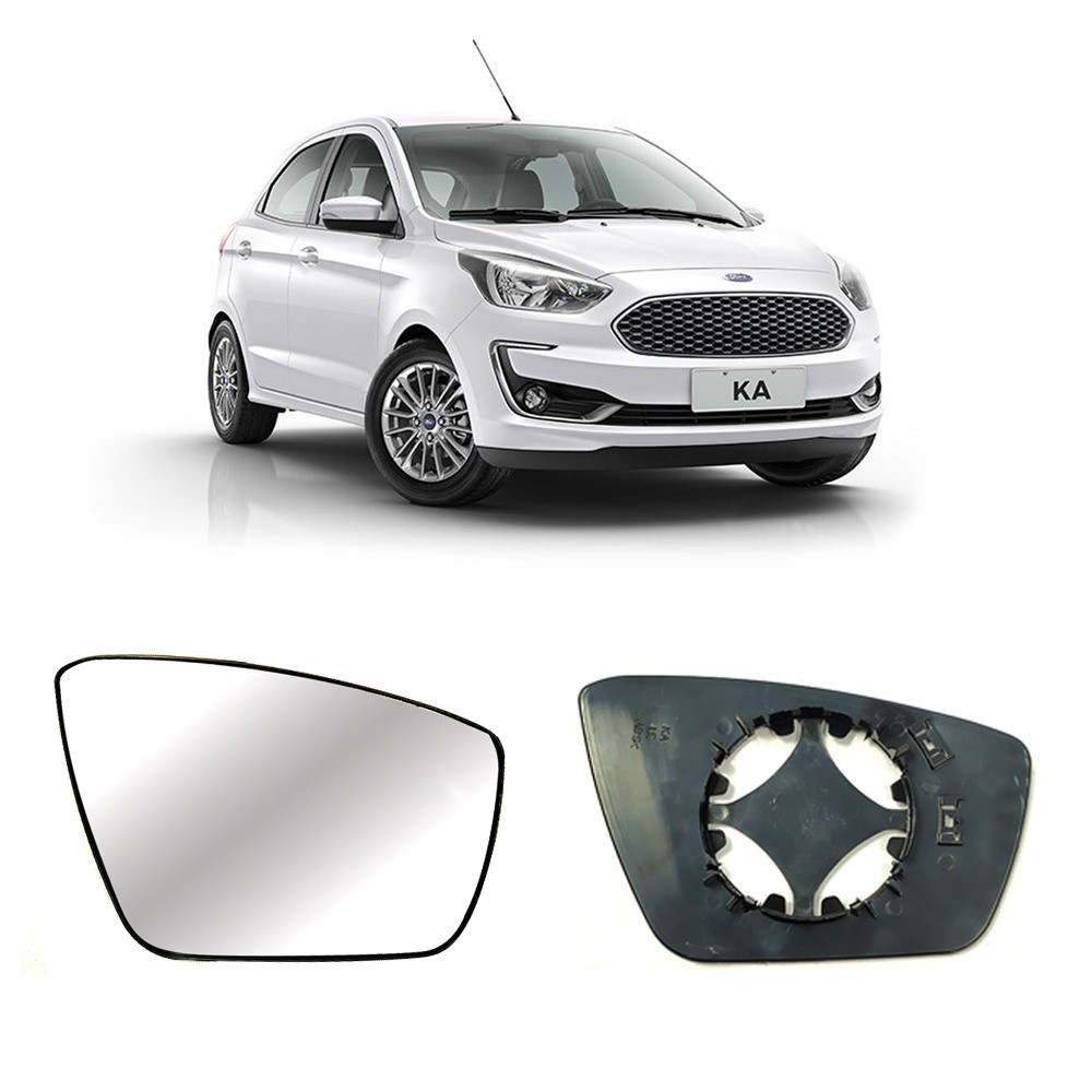 Lente Retrovisor Convexo Para Ford Ka/K+ 2014 em diante Lado Direito
