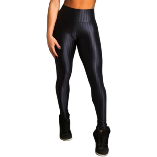 Calça Legging Poliamida, Ótimo Para Academia Cintura Alta - Tecido Brilhoso 3D