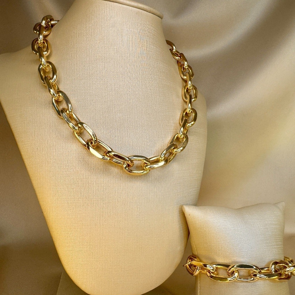 2Pcs/Set Colorful Bohemian Fashion Choker Necklace Bracelet Jewelry Classic Cross Chain Accessories for Women Gift Party em Oferta na Shopee