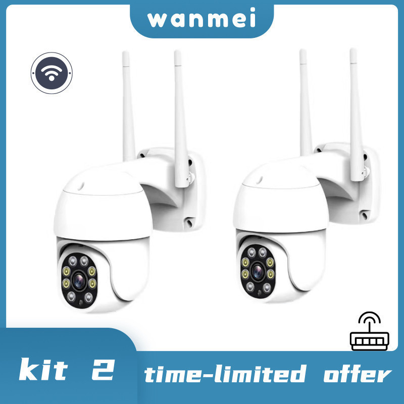 Kit 2 2025 Nova Câmera De Segurança IP WiFi 360 Graus 1080P HD CCTV-Flash Visão Noturna Ip...