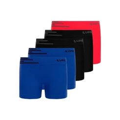 Kit com 5 Cuecas Infantil Boxer Lupinho 132-002 Colorido
