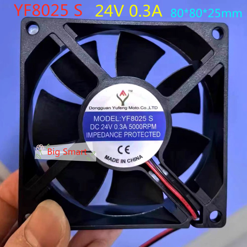 1pc YF8025 S DC 24V 0.30A 8025 Ventilador Conversor De Freqüência 80x80x25mm YF8025S em Oferta na Shopee