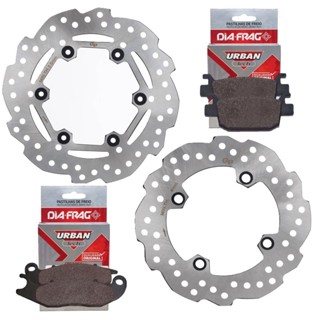 Kit Discos de Freio Adv 150 Abs + Pastilhas Diafrag Urban Tech em Oferta na Shopee