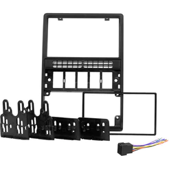 Kit Moldura Painel 7 Pol Gol Saveiro Parati Bola G2 Gol Special G3 Interior G2 2 Din Preto Chicote Som Japonês Chinês