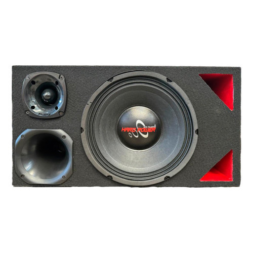 CAIXA TRIO DUTO TRIANGULO ALTO FALANTE HARD POWER HP 750 DRIVER 100W