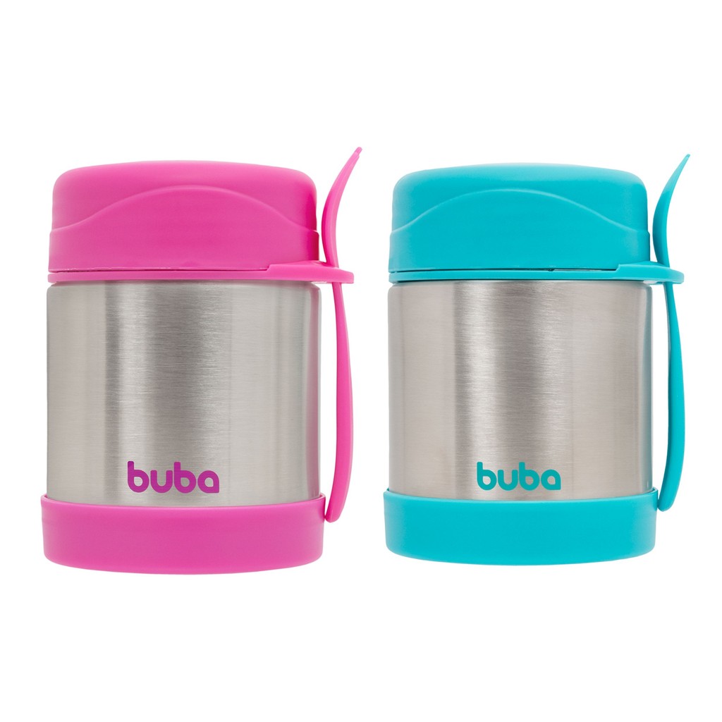 Pote Térmico com Colher Comida Alimento Bebê 320ml Buba em Oferta na Shopee