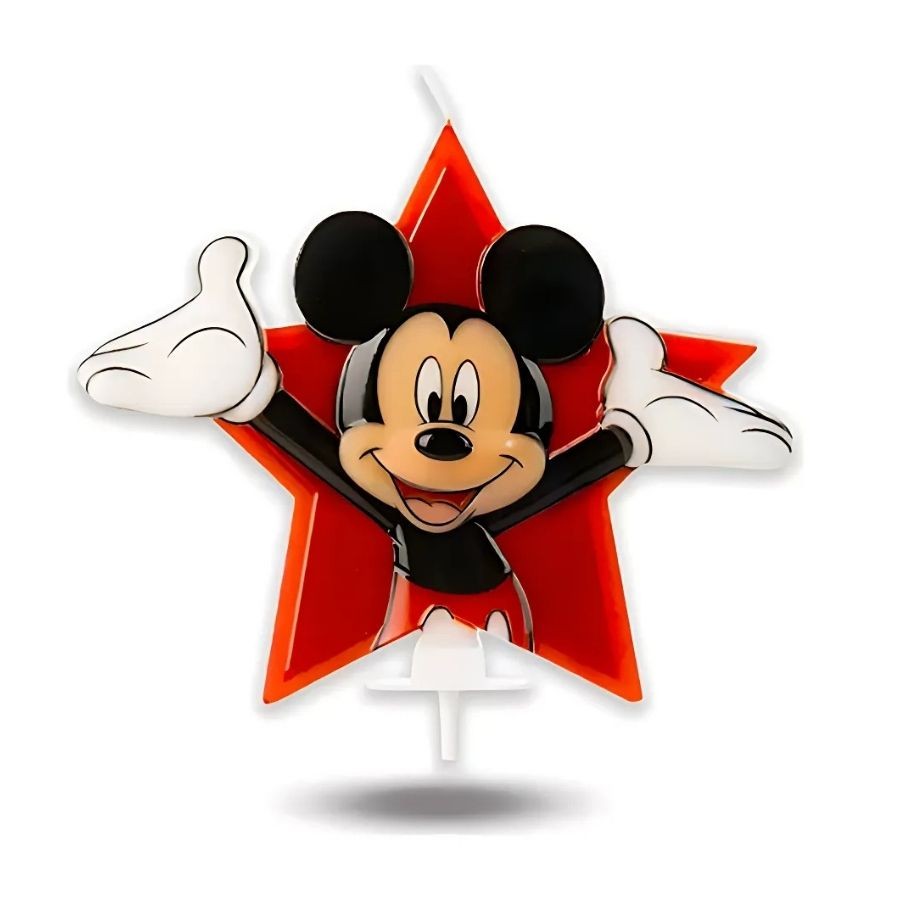 Vela Decorativa - Mickey Mouse Star - 14cm - 1 unidade - Silver Festas - Rizzo - Home & Living