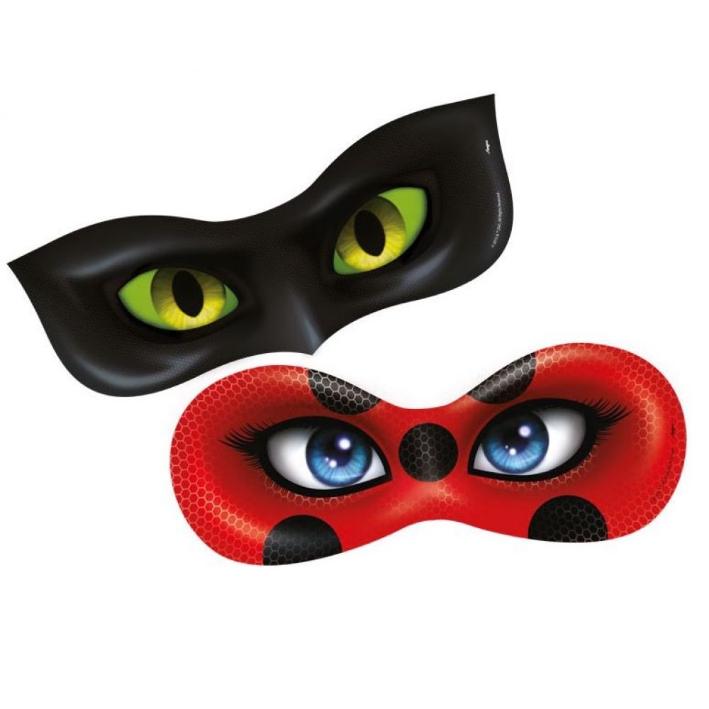 Máscara Miraculous Ladybug c/6 Regina Festas