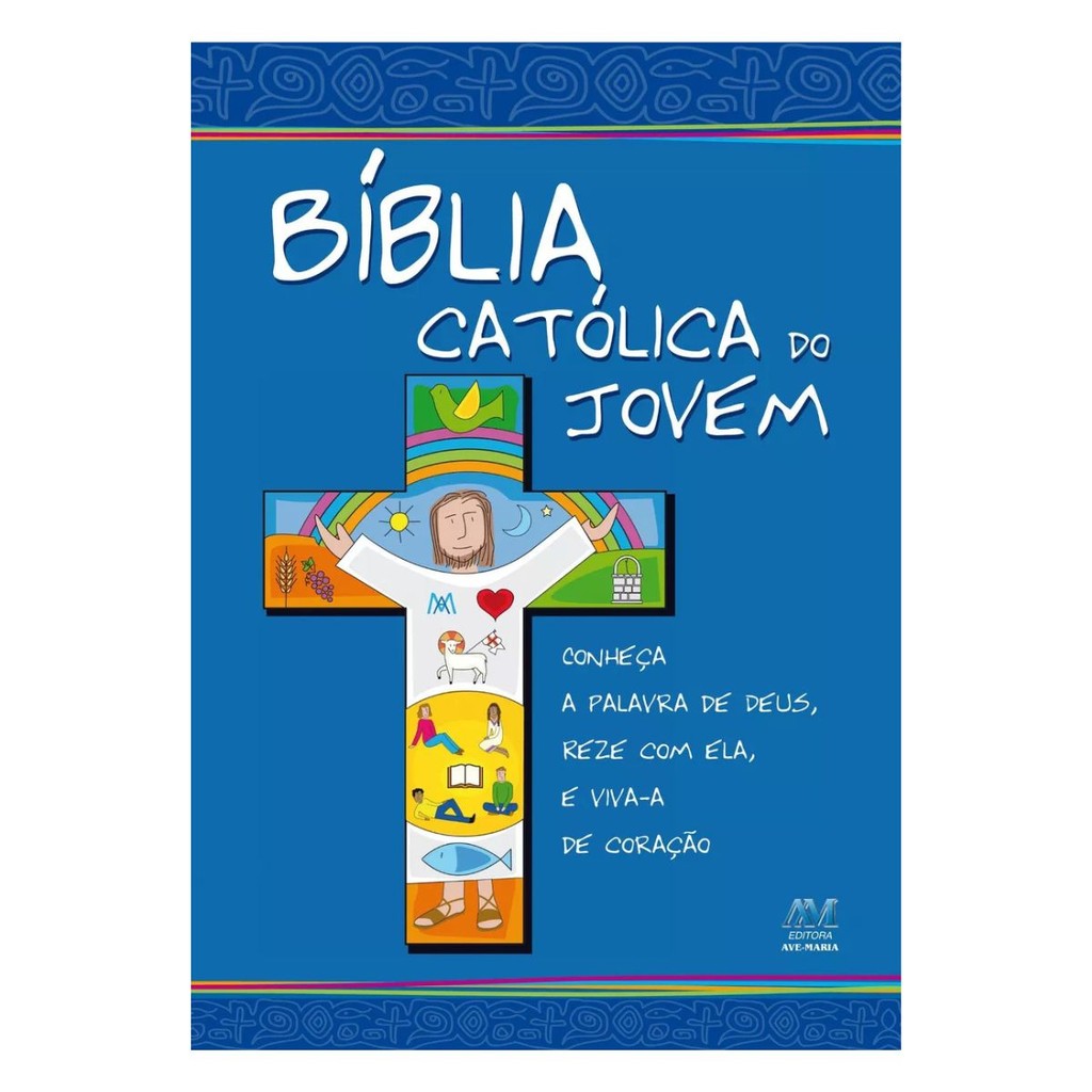 Biblia Catolica do Jovem Capa Flexível Editora Ave Maria Completa Com Reflexões Orientações Estudo em Oferta na Shopee