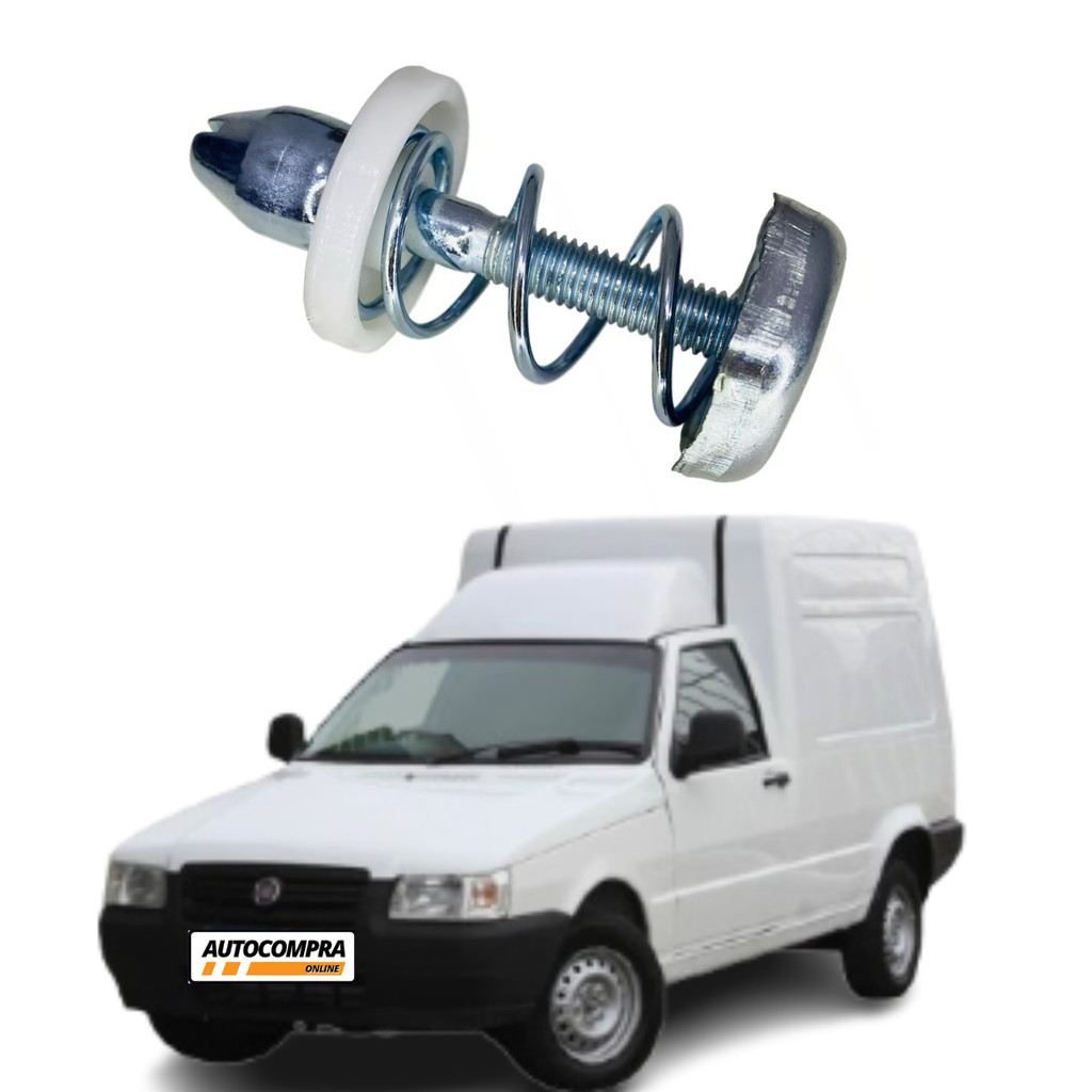 Fecho/Pino Suporte Capô C/Molas Fiat Fiorino 1981 a 2016