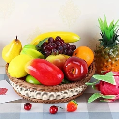 10 a 12 Unidades Frutas 6 cm Sortidas Artificiais Decorativas - FRUTA PEQUENA