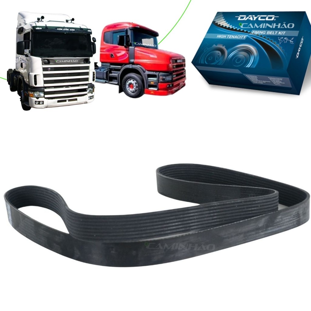 8PK1550HD Correia para Scania 124 / 114 - Sem Ar Condicionado - GIR / ALT / BA / DH (1389012 / 1389029 / 1454281 / 18005 em Oferta na Shopee