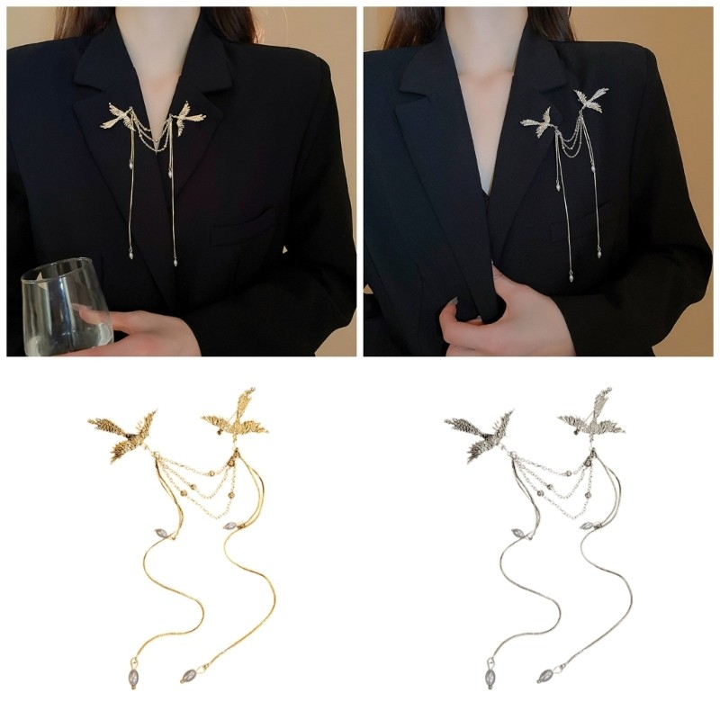 Broche Estone Phoenixes Com Pérolas Delicadas Corsage Acessórios Para Festa Aniversário