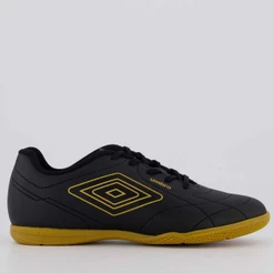 Chuteira Umbro Class Footballer Futsal Juvenil Preta e Dourada