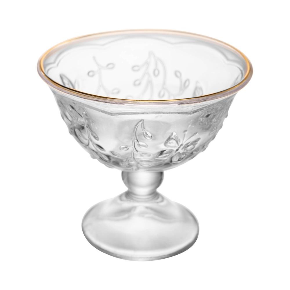 Taça para Sobremesa New Butterfly Fio de Ouro 225ml Vidro