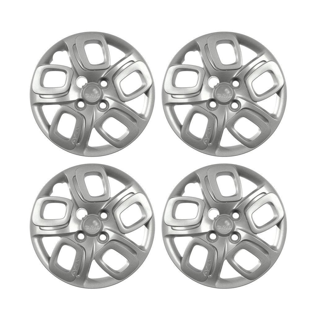 Calota Aro 14" Prata Mod Fiat Uno Way 2015 / 2016 (Jogo c/ 4 Calotas) Grid - 223CB-PTA-E