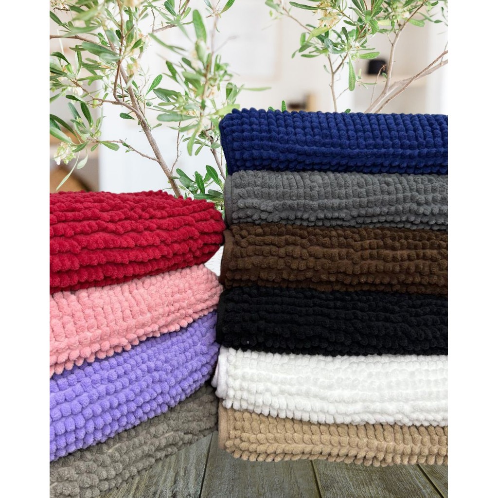 Kit Tapete Banheiro 40x60 Antiderrapante Bolinha Microfibra Macarrão Luxo Várias Cores
