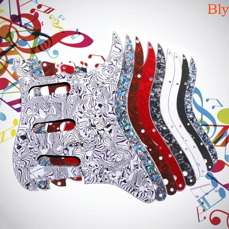 Bly 3Ply 11 Hole S + Guitar Pickguard Scratch Plate Pick Guards Para Baixo