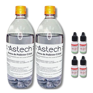 Resina Cristal 2KG Incolor + 4 Catalisadores | Artesanato com Acabamento Brilhante e Rígido  | Viscosidade Tipo Mel em Oferta na Shopee