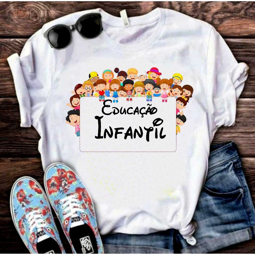 Camiseta Educação Infantil Professora Pedagogia Educadora Infantil Camiseta T-Shirt Blusa T