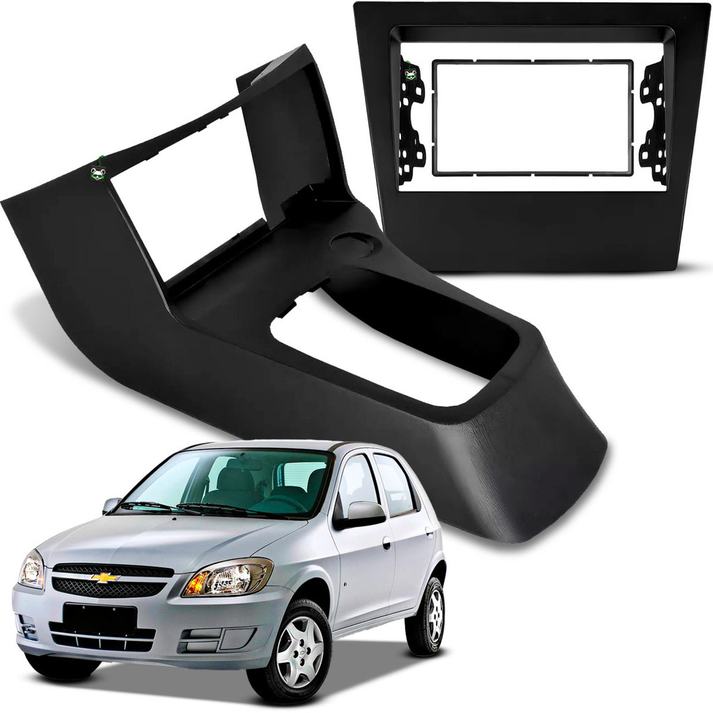 Moldura 7 Pol 2 Din Celta G2 2006 2007 08 09 10 11 12 13 2014 2015 Preto Fosco em Oferta na Shopee