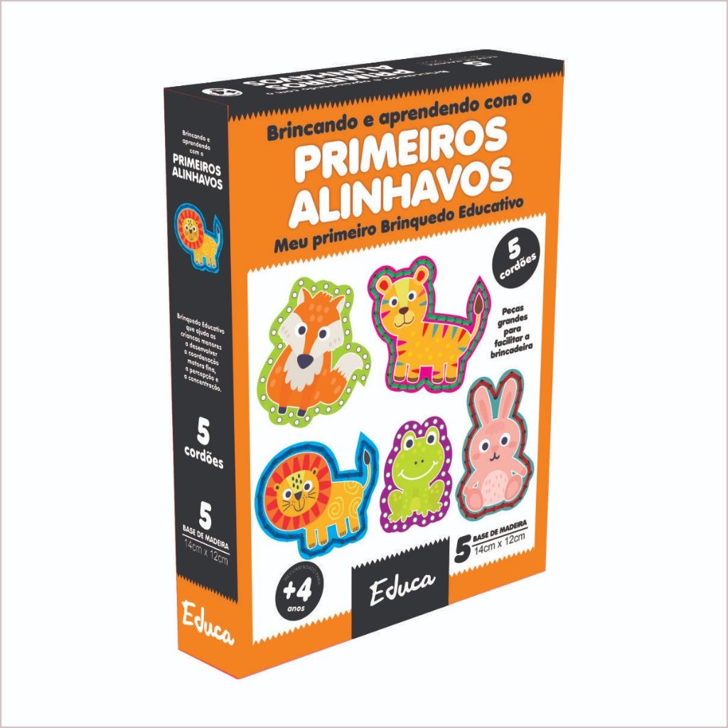 Kit 5 Alinhavos Infantil de Madeira Brinquedo Educativo Bichos Animais MDF e Cordões Montessori em Oferta na Shopee
