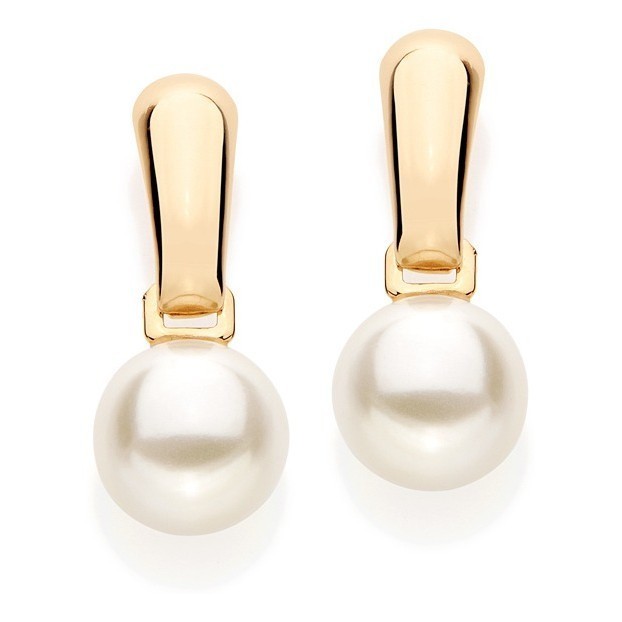 Brinco Base Lisa Com Pérola Na Ponta Rommanel 522093 em Oferta na Shopee