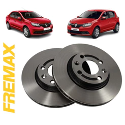 Disco de freio Dianteiro Ventilado Original Fremax Renault Logan Sandero 1.0 1.6 2014 2015 2016 2017 2018 2019 2020 2021