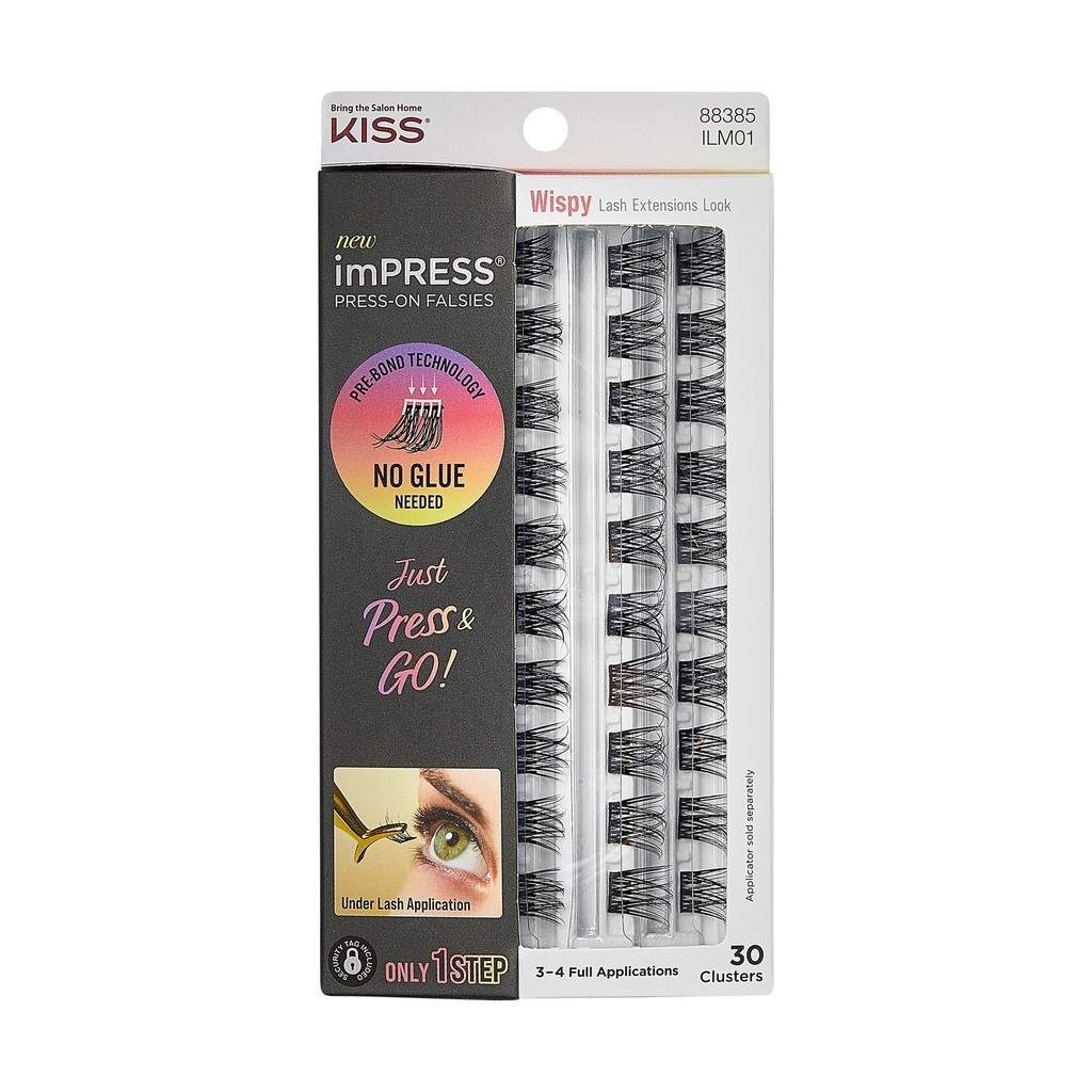 ️ Kiss Kit Refil Cilios Autocolante Impress Clusters Ilm01B 30 ✨