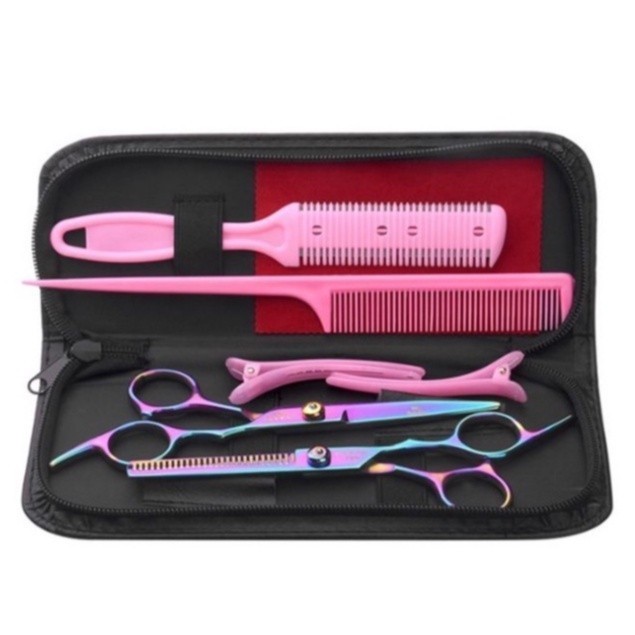 Kit Tesouras Profissional Cabelereiro Barbeiro LMF-1141 em Oferta na Shopee