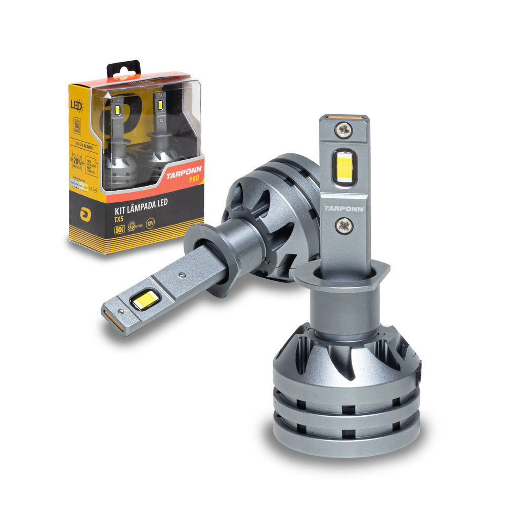 Kit Par De Lampada Ultra Led Tx5 Pro 6000k Tarponn 11000 Lumens 100w - Spare Parts and Accessories for Vehicles