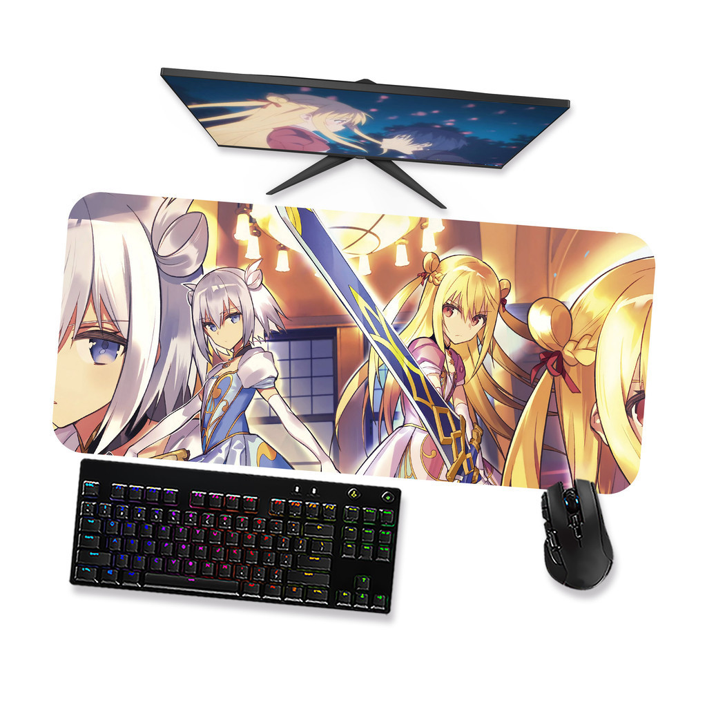 Mouse Pad Gamer Grande  Assassins Pride Melida e Elise 2  90x40 80x40 60x40 70x30 45x40
