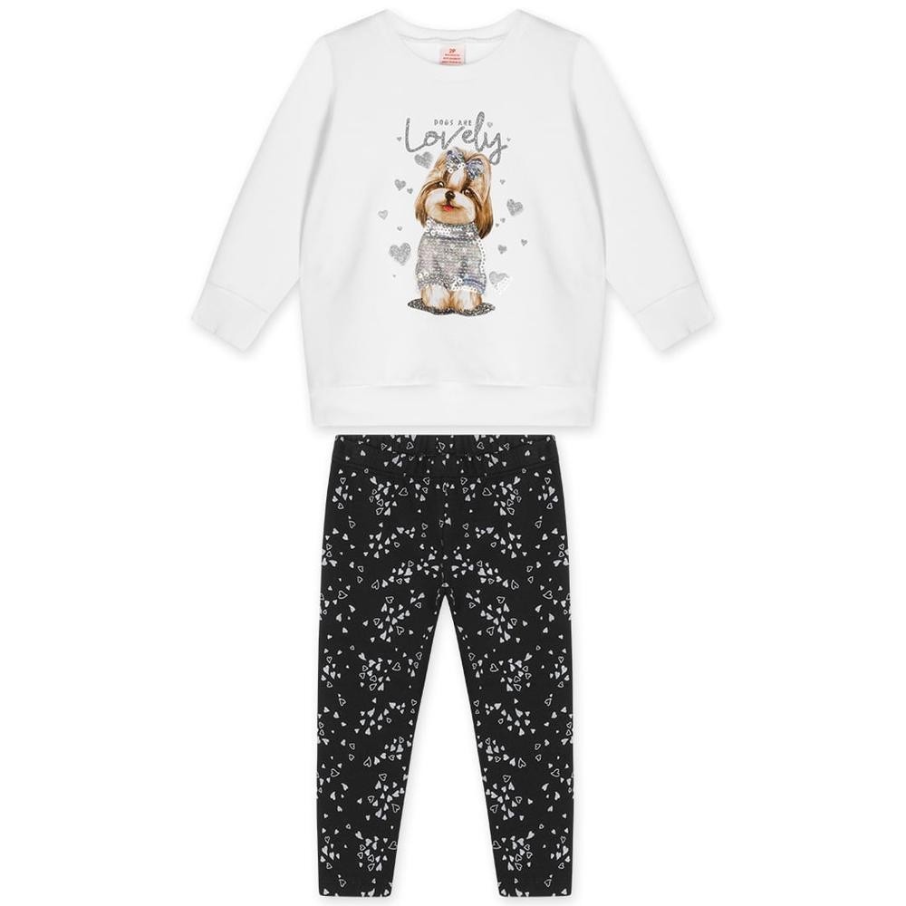Conjunto Longo Moletom Infantil Feminino Marisol - Baby & Kids Fashion