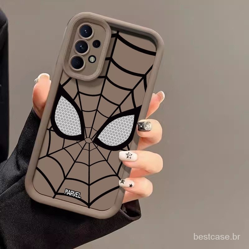For Samsung A13 A23 A33 A53 A73 A14 A24 A34 A54 5G Solid Colour Premium Layer Galaxy A32 4G A52 A52S A72 Spiderman Phone