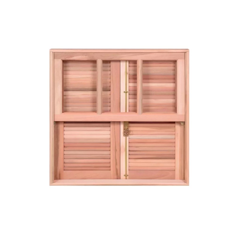 Janela Guilhotina Com Veneziana 2 Folhas Eucalipto Natural 100x120cm Linha Pop 100cm x 120cm em Oferta na Shopee