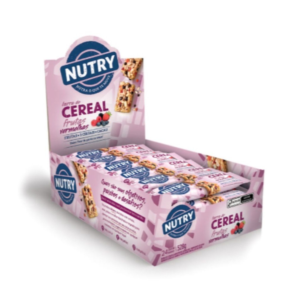 Barra de Cereal Nutry Frutas Vermelhas 22g c/12 unidades em Oferta na Shopee