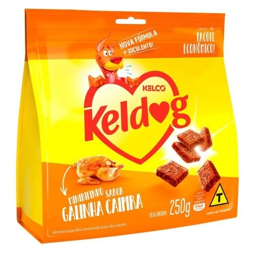 Mini Bifinhos para Cães Adultos Keldog Sabor Galinha Caipira 250g em Oferta na Shopee