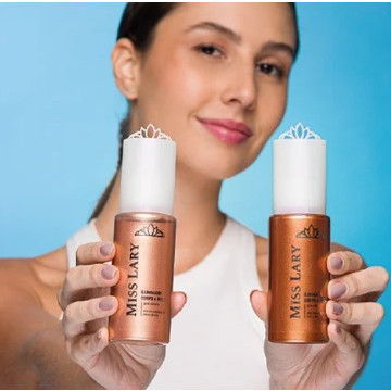Spray Iluminador Glow De Alto Brilho Para Corpo e Rosto - Miss Lary em Oferta na Shopee