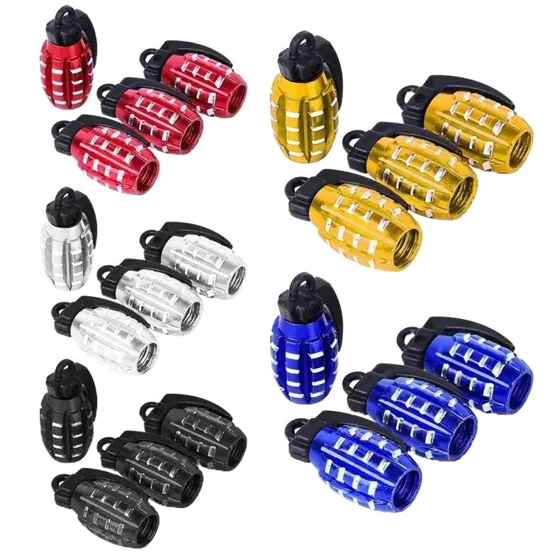Par Tampa de Válvula Para Pneu de Carro Moto Bicicleta Modelo Granada