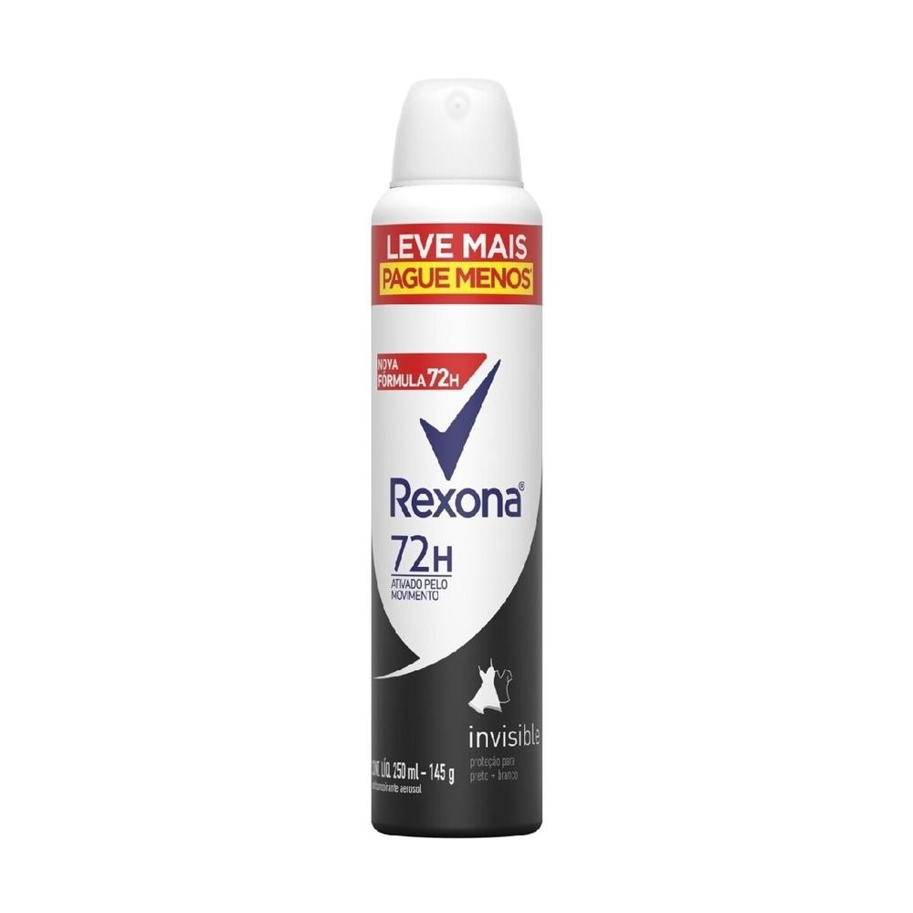 Desodorante Aerosol Rexona Invisible 250ml Leve mais Pague menos