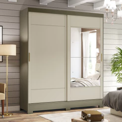 Guarda Roupa Solteiro 2 Portas Deslizantes 2 Gavetas B74 Briz
