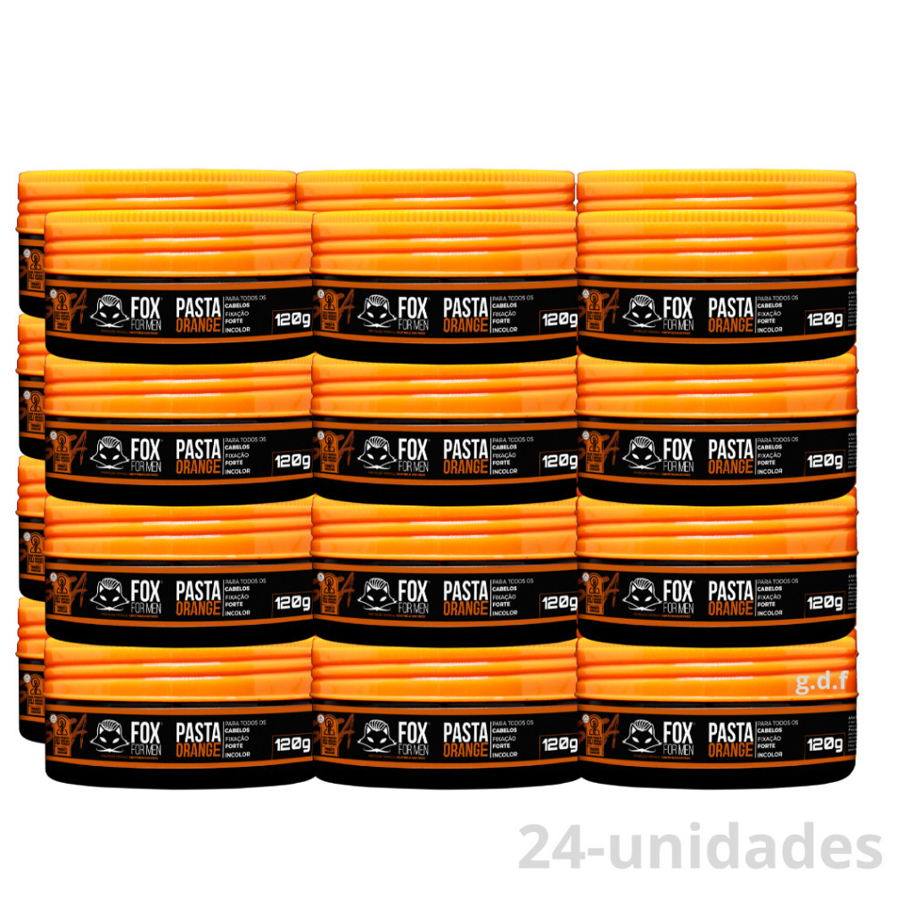 Pasta Modeladora Fox For Men Hair Orange 120g 24 Unidades
