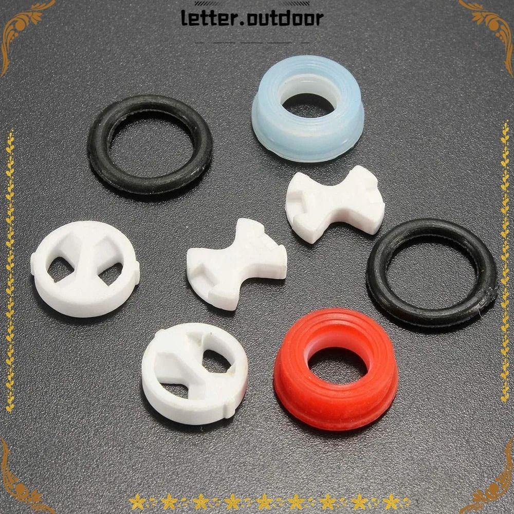 LO 8Pcs/Set Conjunto De Giro Da Torneira Válvula , Inserto Com 2 Arruelas O-ring De Vedação De Disco Cerâmico Arruela De Silicone , Substituição De 1/2 " Para Gaxeta